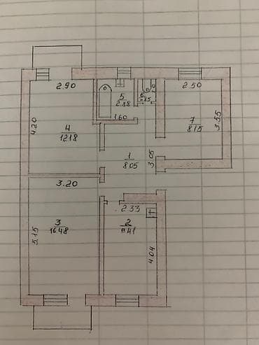 комната студия: 3 комнаты, 58 м², Индивидуалка, 1 этаж, Косметический ремонт — 5