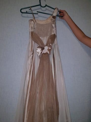 платье дордой: Детское платье, цвет - Серый, Б/у — 2