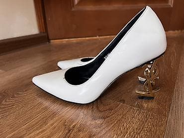 Туфли: Туфли, 35.5, Yves Saint Laurent, Б/у, цвет - Белый, Платная доставка — 1