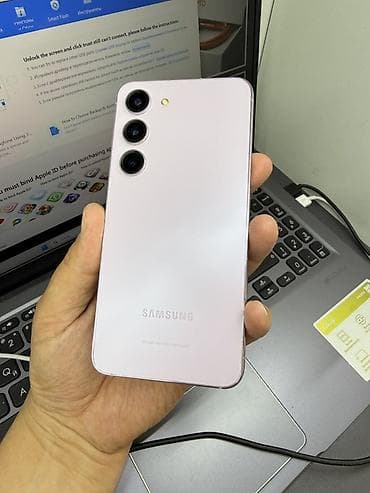 Samsung Galaxy S23, Б/у, 512 ГБ, цвет - Фиолетовый, 1 SIM, eSIM — 1