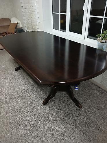 чайные столы: Стол для зала, Б/у, Раскладной, Овальная — 4