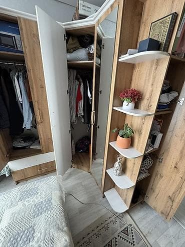Шкафтар: Купе шкаф, Колдонулган, Бурчтуу, Жыгач — 2