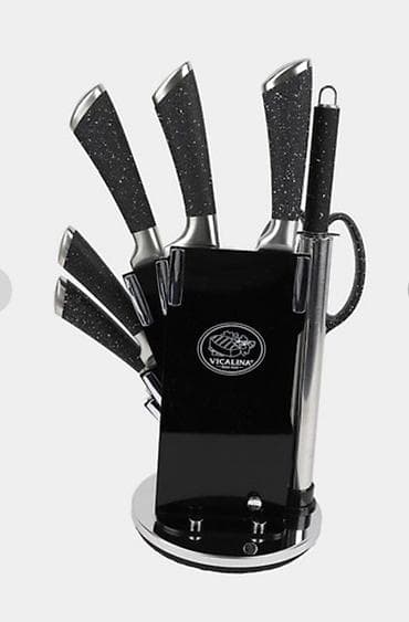 Ножи: Набор кухонных ножей Vicalina VL-540B — 9 предметов на поворотной — 2