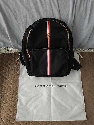 tech flis: Рюкзак Tommy Hilfiger, черный, классический городской стиль. - — 4