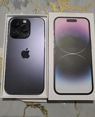 IPhone 14 Pro, Б/у, 256 ГБ, Deep Purple, Коробка, 83 %