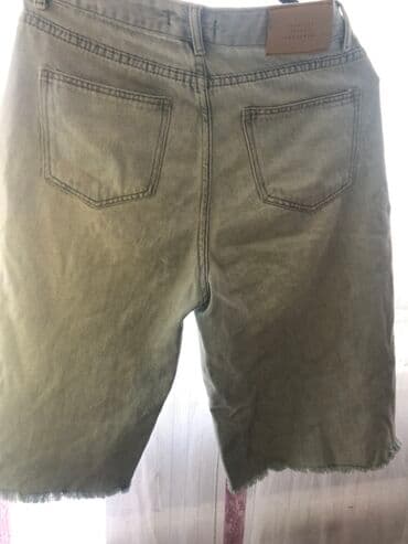 спортивное оборудование: Джинсовые бермуды унисекс, оливково‑серого цвета. - Классическая — 5