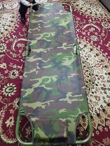 раскладушка на прокат: Продам новую раскладную кровать камуфляжного цвета — 3