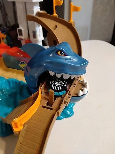 кот акула: Hot Wheеls Атака Акулы. Оригинал!!! Горка с бассейном. Веселая игра — 4