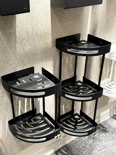 bed: Угловая двухъярусная полка для ванной комнаты. - Тип: настенная — 1