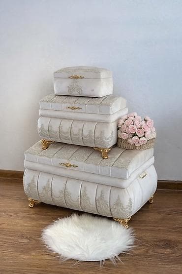 Сундук, Б/у, Для приданого невесты, Дерево, Самовывоз, цвет - Бежевый