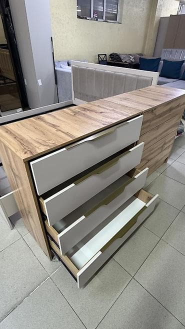 рейка 5 4: Комод для одежды, Без зеркала, ЛДСП, цвет - Серый — 5