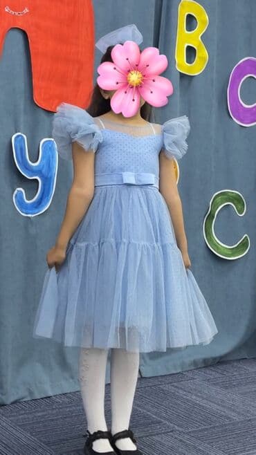 Детское платье, цвет - Голубой