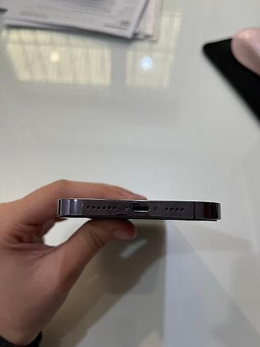 iphone 19: IPhone 14 Pro Max, Б/у, 256 ГБ, Deep Purple, Зарядное устройство, Чехол, Кабель, 79 % — 3
