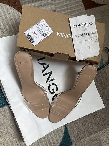 mango 36: Сабо, 40, Mango, Новый, цвет - Бежевый, Самовывоз, Платная доставка — 1
