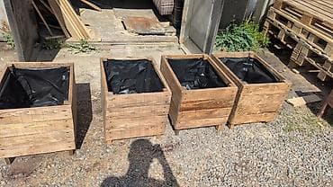 дрова деревья: Деревянные кашпо и ящики для растений - Материал: натуральная хвойная — 5