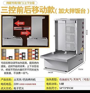 печка для пицы: Газовая машина для шаурмы/донера с тремя независимыми горелками — 1