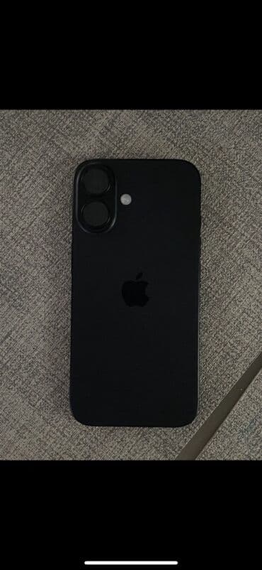 видеорегистратор 3 в 1: IPhone 16, Б/у, 128 ГБ, Черный, Кабель, Защитное стекло, Чехол, 93 % — 1