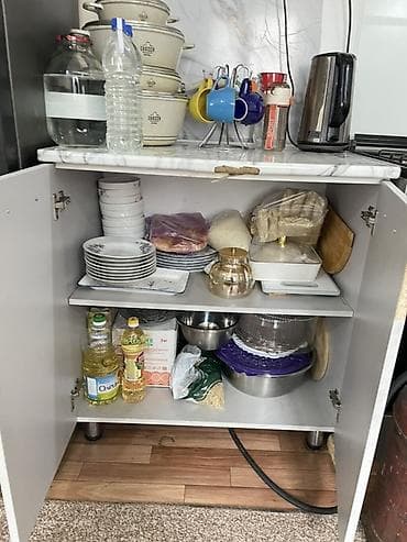 кухонная мебель уголки: Кухонный гарнитур, Б/у, цвет - Белый, ДСП, Самовывоз — 10