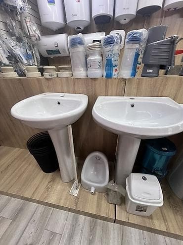 настенные цветы: Раковина для ванной, Овальная форма, Материал: Керамика — 4