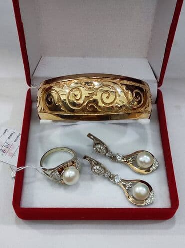 свадебные платья от производителя: Серебряный Комплект+ Билерик Серебро с напылением золото 925 пробы — 5