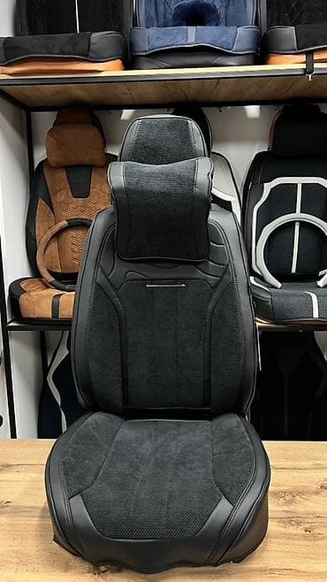 Аксессуары для салона: Чехлы Экокожа, С подушкой, цвет - Черный, Новый, Самовывоз, Платная доставка — 4