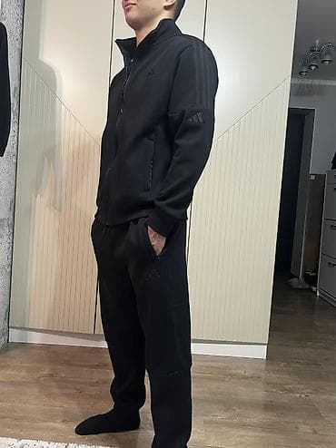 адидас adidas: Мужской спортивный костюм, M, Adidas, Новый, цвет - Черный, Самовывоз — 3