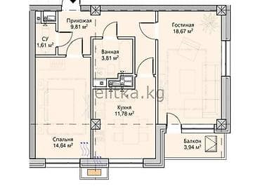 Квартиры: 2 комнаты, 65 м², Элитка, 2 этаж, Дизайнерский ремонт — 3