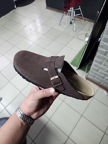 шлеп: Birkenstock Boston — мужские сабо из замши - Бренд/модель — 2