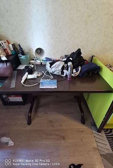 study table: Кухонный стол, Б/у, Прямоугольный, Нераскладной — 1