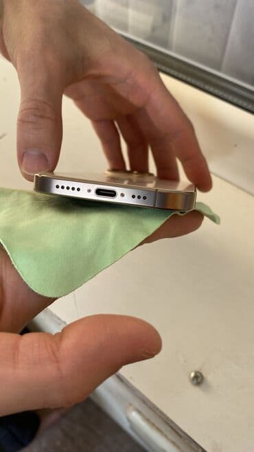 телефон бву: IPhone 16 Pro, Б/у, 256 ГБ, Desert Titanium, Коробка, 100 % — 5