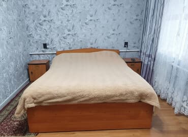 детская кровать 7 в 1: Спальный гарнитур, Двуспальная кровать, ДСП, цвет - Коричневый — 1