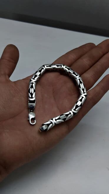 продаю золотую цепочку: Серебряный Браслет Арабский Бисмарк 39 грамм 22.5 см Ручная работа — 25