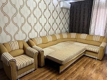 Мебельные гарнитуры: Комплект мягкой мебели, Б/у, Самовывоз, Платная доставка, цвет - Бежевый — 2