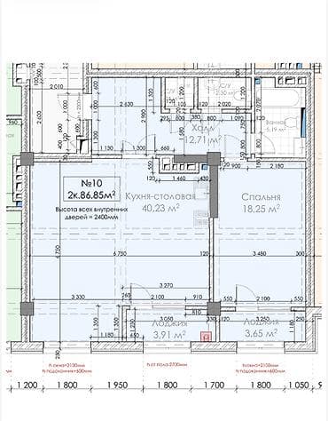 pro group: 3 комнаты, 81 м², Асанбай мкр 1 этаж, ПСО (под самоотделку) — 1