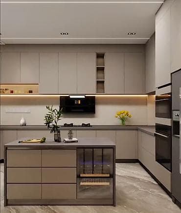 стеклянная кухонная мебель: Современные встроенные кухни и мебель под заказ - Индивидуальное — 2