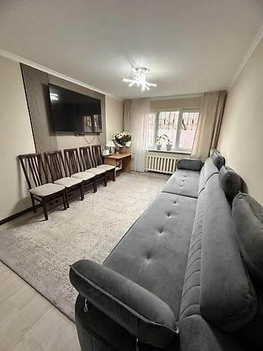 Батирлер: 1 бөлмө, 45 м², 8-мкр 104-серия, 1 кабат, Жаңы ремонт — 1