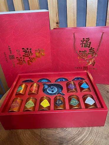 Набор чая, с чайником и пиалами. • Подарочная коробка • 10 Видов at lalafo.kg Набор чая, с чайником и пиалами. • Подарочная коробка • 10 Видов