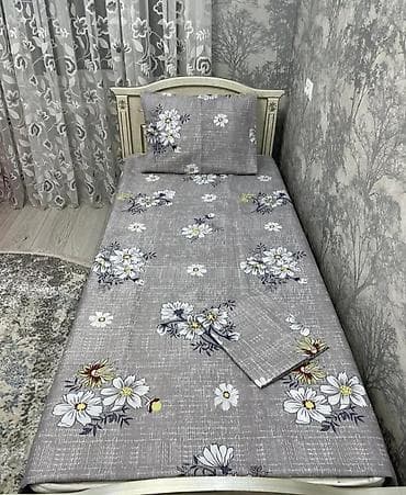 семейная: Постельное бельё 1спалка 350сом 2 спалка 450сом (комплект) - — 3