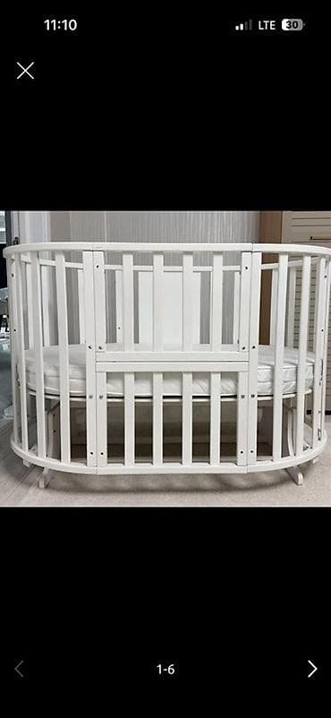 7в1: Детская кровать трансформер, Б/у, Другой тип, цвет - Белый — 3