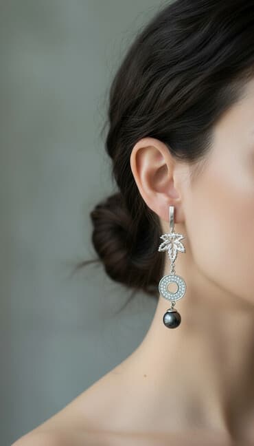 купить свадебное платье недорого: Серебряные длинные, вечерние, нарядные, свадебные серьги с — 1