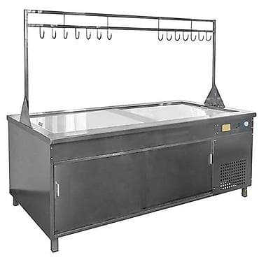 Стол охлаждаемый для мяса со стойкой и с крюками СОЭП-М Особенности