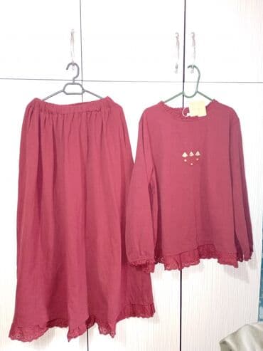 женские мокасины: Кофта с юбкой комплект для женщин, бордовый. Состав набора: - Туника — 3