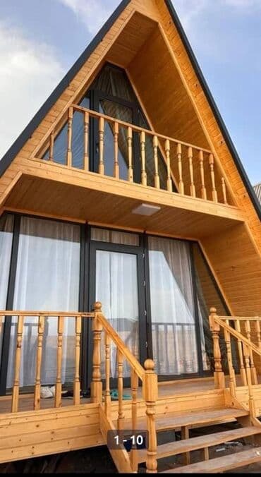 продаю дом баткен: Дом/дача формата A-frame (мансардный двухэтажный деревянный дом) - — 8