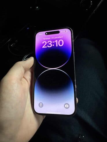 redmi note 10c: IPhone 14 Pro, Б/у, 128 ГБ, Deep Purple, 83 % — 3