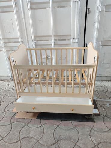 кровать для детского сада: Колеса качалка с ящиком — 2