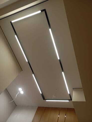 трековые светильник: Натяжной потолок Матовое Бесплатный замер, Монтаж, Демонтаж — 14