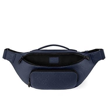 vuitton: Поясная сумка Louis Vuitton (модель типа Bumbag) в темно‑синем цвете — 2