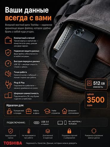 ssd 512: Накопитель для ПК, Новый, Toshiba, HDD, 512 ГБ, Для ПК — 5