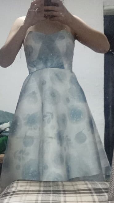 кроксы шлепки: Вечернее платье, Коктейльное, Длинная модель, Без рукавов, Корсет, Открытая спина, M — 1