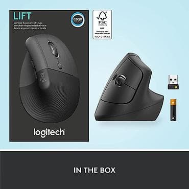 Беспроводная вертикальная мышь Logitech Lift, graphite